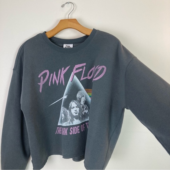 Pink Floyd Gray Cropped Sweatshirt Grayson Threads NWOT - Picture 4 of 9